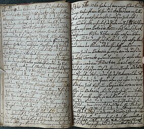  Johann Valtin Kius, petit livre de registre (manuscrit, Hildburghausen, 1750–1782, possession privée), extrait du registre de correspondance avec ses trois fils qui servaient dans la Compagnie néerlandaise des Indes orientales