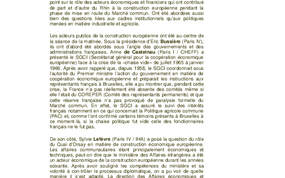 L’Europe à construire. Le rôle des acteurs économiques et financiers en France et en Allemagne dans les années 1960