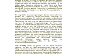 Révolutionnaires et émigrés. Nouvelles recherches concernant l’époque 1789–1806